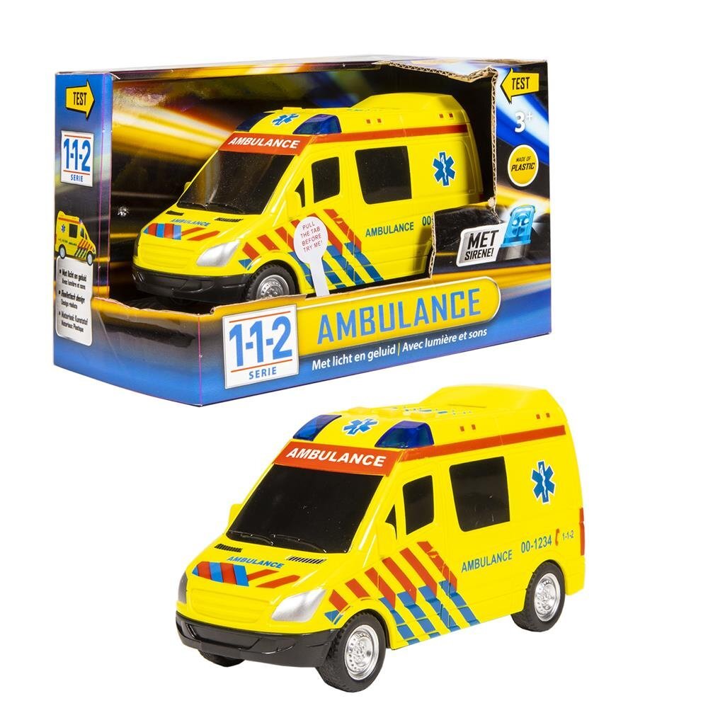 112 Ambulanceauto + Licht en Geluid - Auto s/Vliegtuigen enz. - Basic- 5.95€ bij Bobby &amp; Caro
