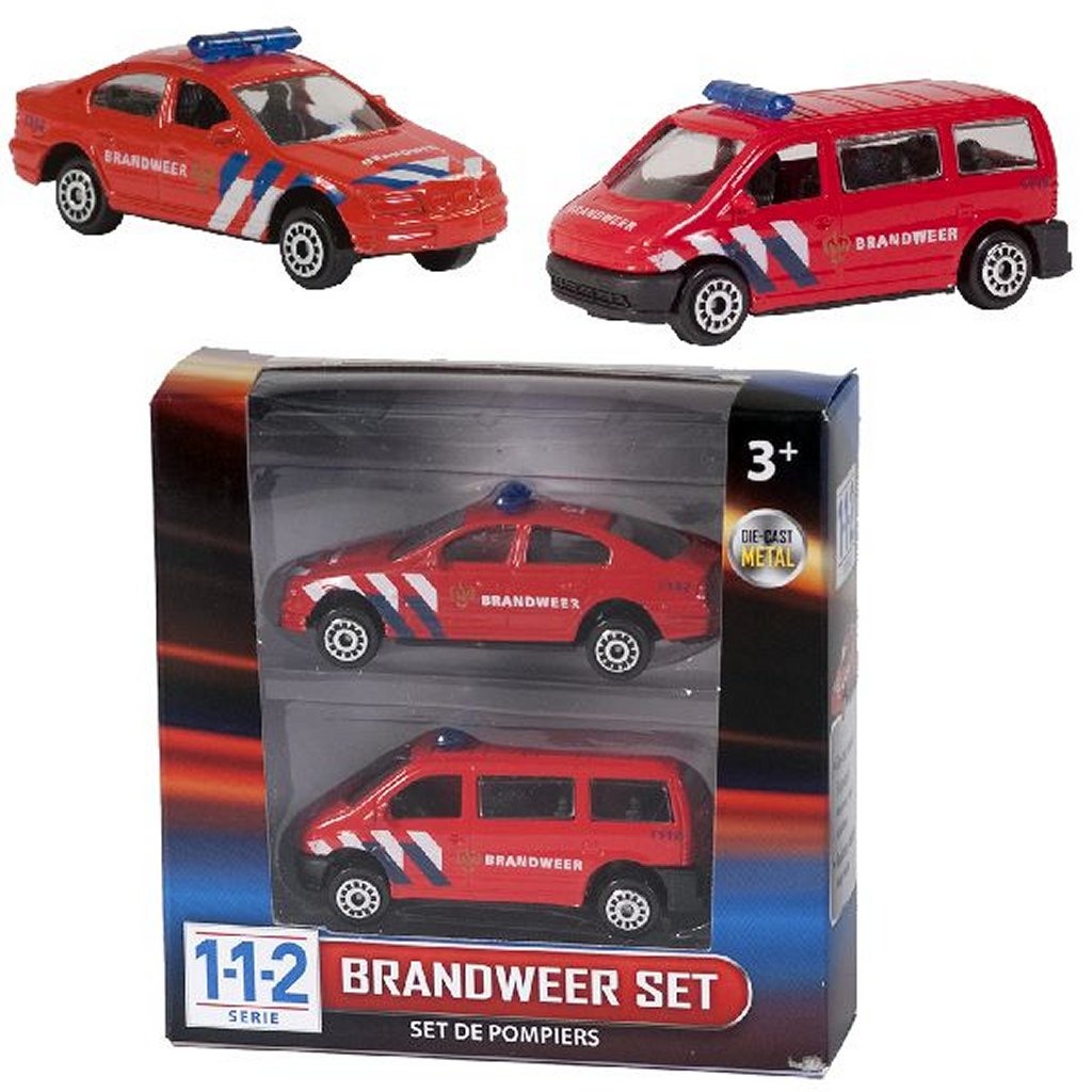 112 Brandweer Set 2-delig - Brandweer Speelgoed - Basic- 4.75€ bij Bobby &amp; Caro
