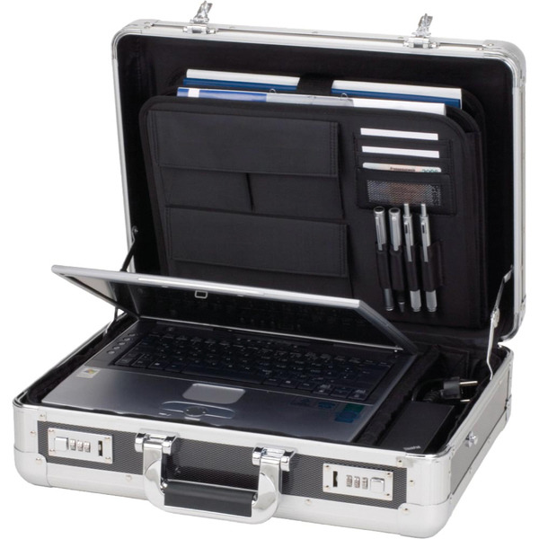 Alumaxx Laptop Koffer C-1 Aluminium Zilver-Carbonlook - Tassen en Koffers - Alumaxx- 83.35€ bij Bobby &amp; Caro