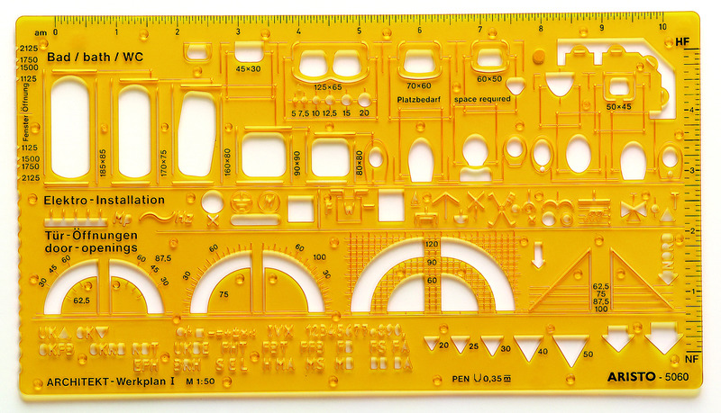 Aristo AR-5060 Architect-combisjabloon 1 : 50 - Sjablonen - Aristo- 15.90€ bij Bobby &amp; Caro