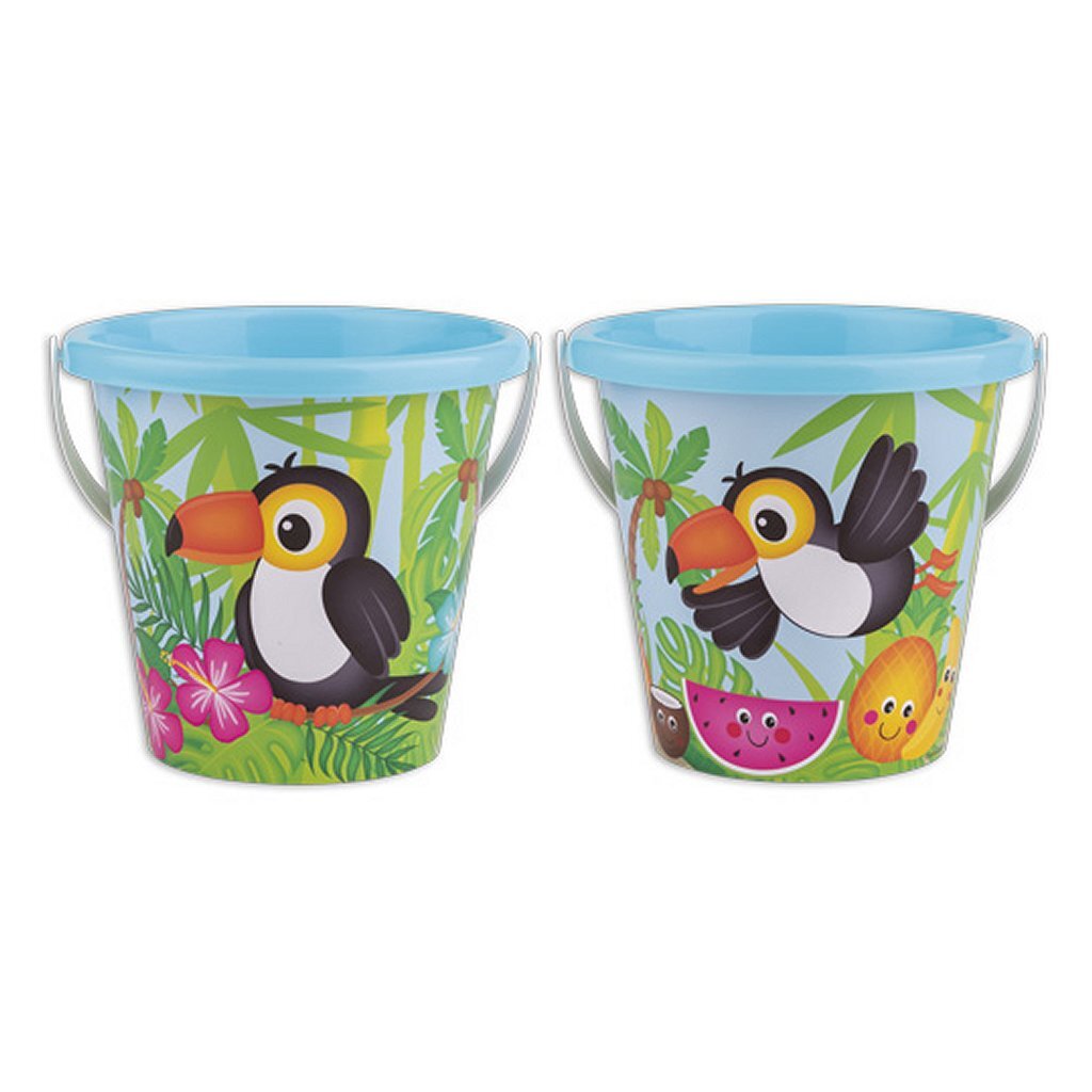 Emmer met Toekan-Print 17 cm - Strandsets / Emmersets - Basic- 1.89€ bij Bobby &amp; Caro