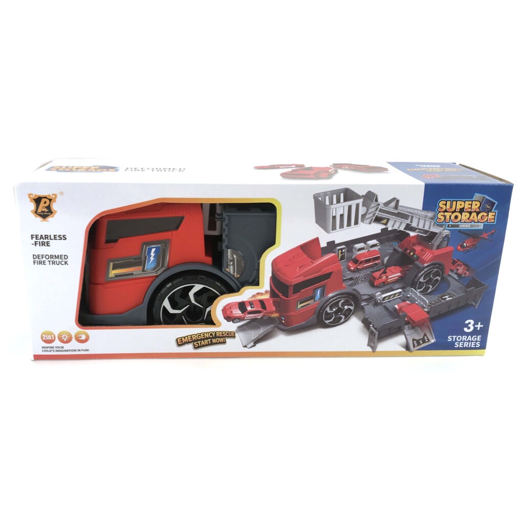 Brandweer Garage in Truck Speelset + Licht en Geluid - Brandweer Speelgoed - Basic- 10.89€ bij Bobby &amp; Caro