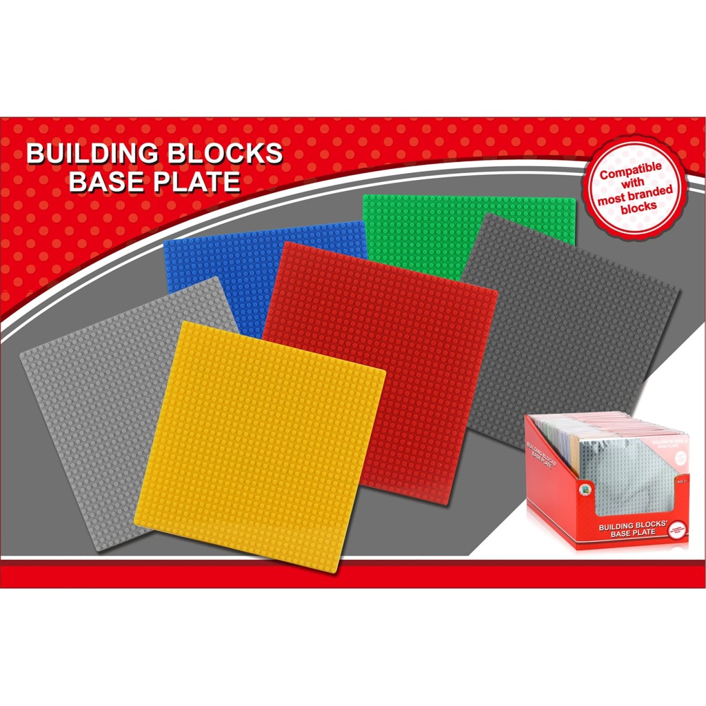 Building Blocks Grondplaat 25.5x25.5 cm Assorti Display 36 Stuks - Speelgoed - Basic- 105.00€ bij Bobby &amp; Caro
