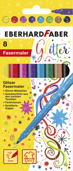 Eberhard Faber EF-551008 Viltstiften Glitter - Viltstiften - Eberhard Faber- 6.45€ bij Bobby &amp; Caro