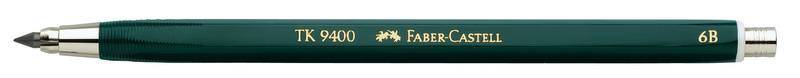 Faber Castell FC-139406 Vulpotlood TK 9400 3,15mm 6B - Vulpotloden - Faber Castell- 8.90€ bij Bobby &amp; Caro