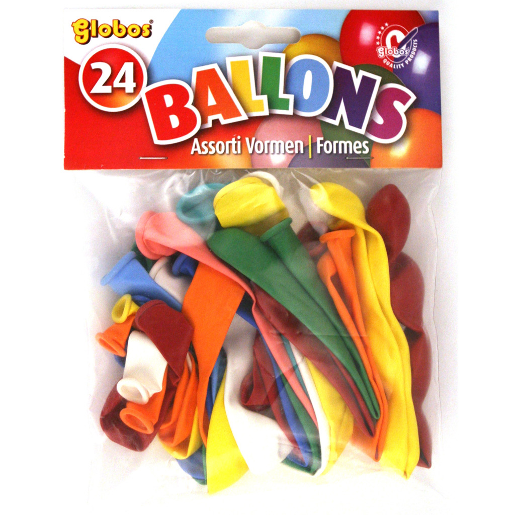 Globos Ballonnen Verschillende Vormen 24 Stuks - Ballonnen - Globos- 2.29€ bij Bobby &amp; Caro