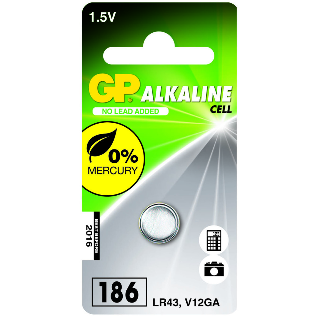 GP Batteries Knoopcel LR43 alkaline 1.5V - Batterijen/Laders/Accus - GP Batteries- 1.05€ bij Bobby &amp; Caro