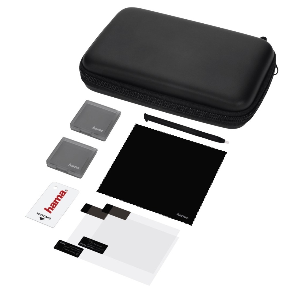 Hama 7-in-1 Set Met Toebehoren Basic Voor Nintendo New 3DS XL Zwart - Game Accessoires - Hama- 16.30€ bij Bobby &amp; Caro