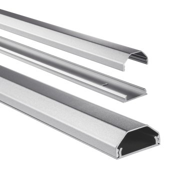 Hama Aluminium Kabelgoot 1.1m 33mm Zilver - Kabel Management - Hama- 18.89€ bij Bobby &amp; Caro