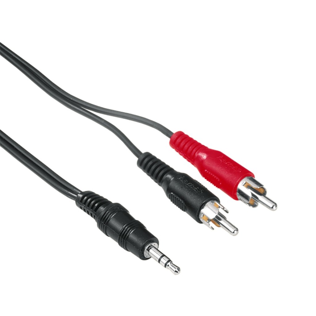 Hama 3,5 Plug St/2 Cinch 2M - Audio Kabels - Hama- 3.45€ bij Bobby &amp; Caro