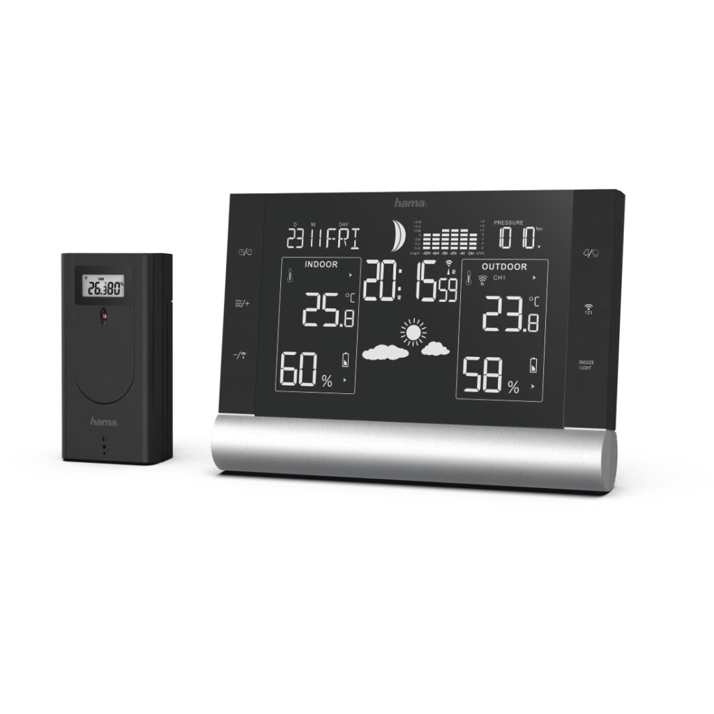 Hama Weerstation Black Line Plus Zwart - Weerstations - Hama- 53.09€ bij Bobby &amp; Caro