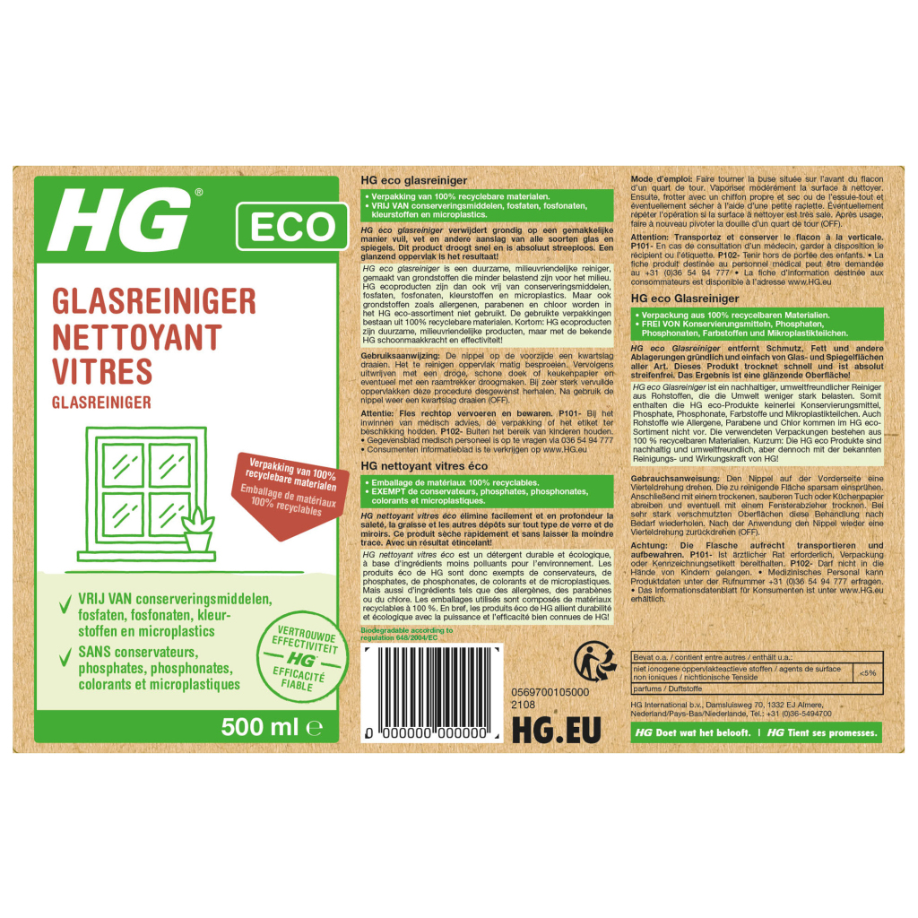 HG ECO Glasreiniger 500 ml