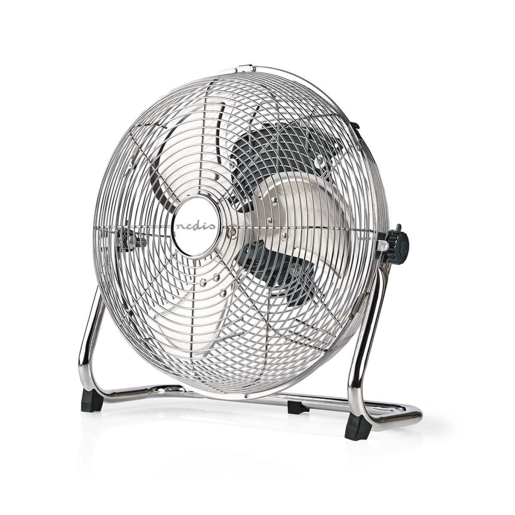 Nedis FNFL10CCR30 Vloerventilator Diameter 30 Cm 3 Snelheden Chroom - Huishouden - Nedis- 53.05€ bij Bobby &amp; Caro