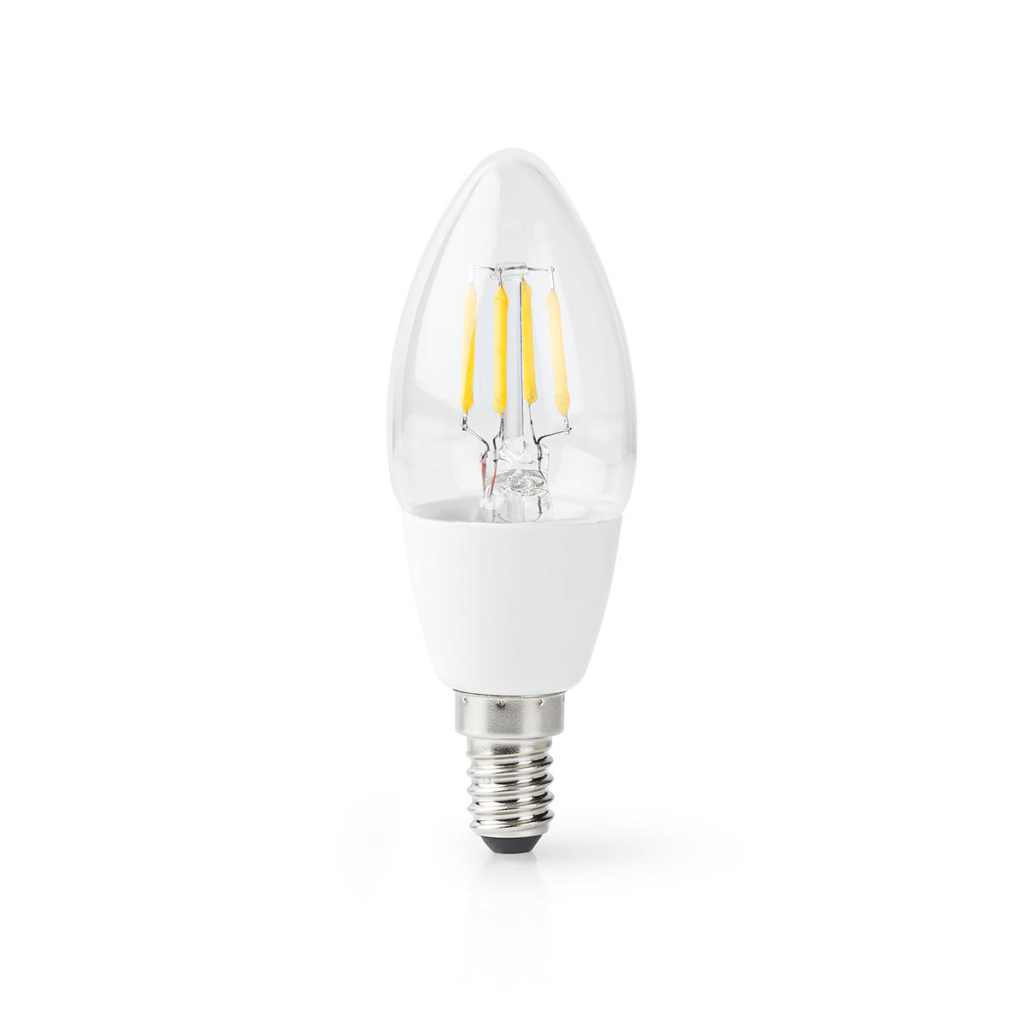 Nedis WIFILF10WTC37 Wi-fi Smart Led-lamp E14 C37 5 W 400 Lm Wit - Slimme Verlichting - Nedis- 14.90€ bij Bobby &amp; Caro