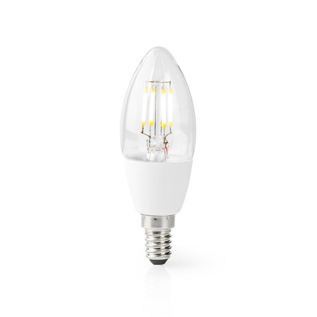 Nedis WIFILF10WTC37 Wi-fi Smart Led-lamp E14 C37 5 W 400 Lm Wit - Slimme Verlichting - Nedis- 14.90€ bij Bobby &amp; Caro