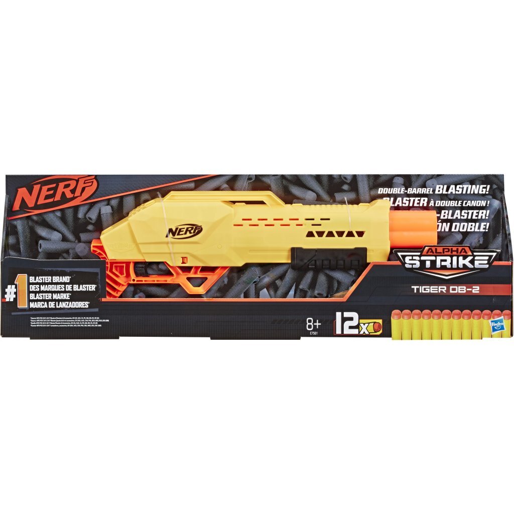 Nerf Aplha Strike Tiger DB-2 Blaster +12 Darts - Nerf N Strike Dartblasters - Nerf- 13.20€ bij Bobby &amp; Caro