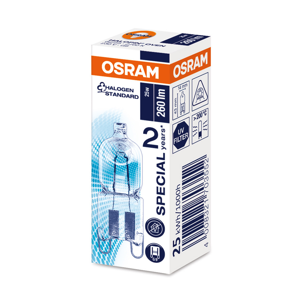 Osram Ovenlamp 25w 400gr G9 - Huishouden - Osram- 6.59€ bij Bobby &amp; Caro