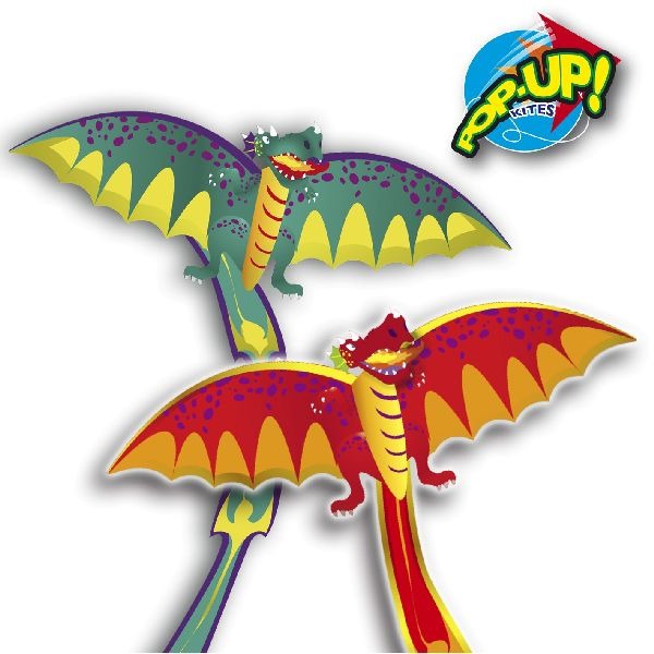 Rhombus Pop-Up 3D Dragon Vlieger Assorti - Vliegers - Rhombus- 11.65€ bij Bobby &amp; Caro