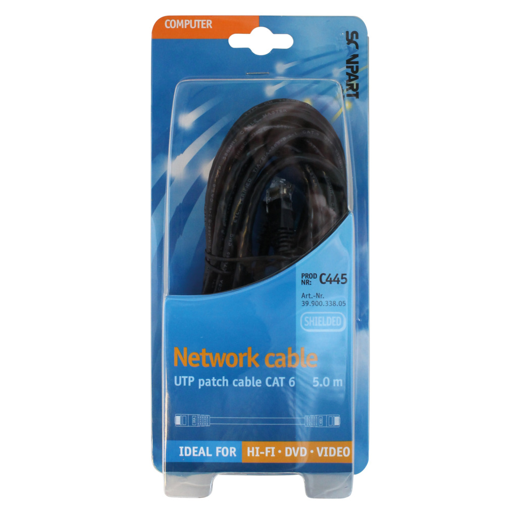 Scanpart C445 Netwerkkabel Cat5e (utp) 5.0m - Netwerk toebehoren - Scanpart- 11.59€ bij Bobby &amp; Caro