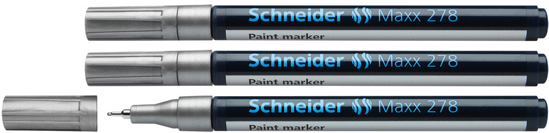 Schneider S-127854-3 Lakmarker Maxx 278 0,8 Mm Zilver Set Van 3 - Hobby + Knutselen - Schneider- 9.75€ bij Bobby &amp; Caro