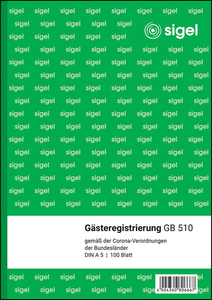 Sigel SI-GB510 Gastregistratieboek 100 Vel A5 FSC - Diversen - Sigel- 7.15€ bij Bobby &amp; Caro