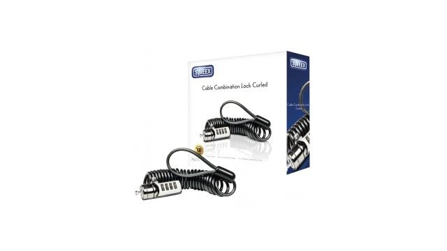 Sweex Pa215 Cable Combination Lock Curled - Beveiliging - Sweex- 10.95€ bij Bobby &amp; Caro